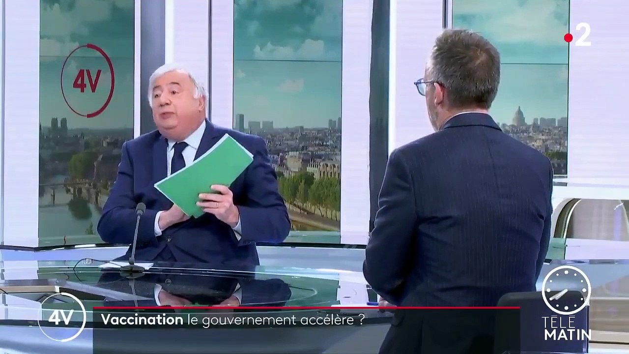 Vaccination: Le président du Sénat Gérard Larcher accusé d'avoir menti en direct sur le plateau de France 2 hier face à Caroline Roux dans "Télématin" - VIDEO