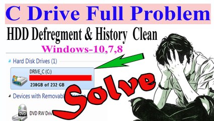 How to solve C Drive Full Problem without format | Windows 10,8,7 | Bangle tutorial
