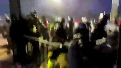 Trump supporters being beaten by police like Ive never seen before for being out past curf