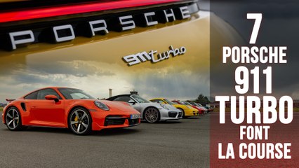 La course des Porsche 911 Turbo, 7 générations face à face