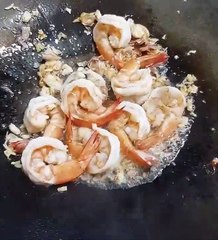 Fried Glas noodle. Bún xào Hải sản