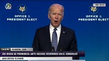 Joe Biden condenó los hechos ocurridos en el Capitolio