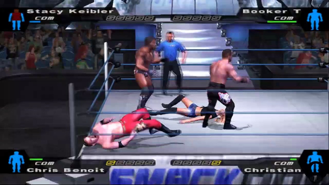 Here Comes the Pain Stacy Keibler vs Booker T vs Chris Benoit vs Christian