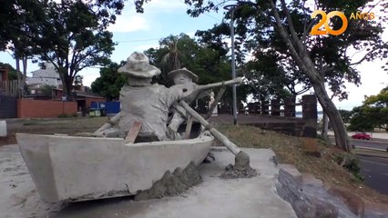 Una escultura interactiva para reflejar al canoero del río Paraná