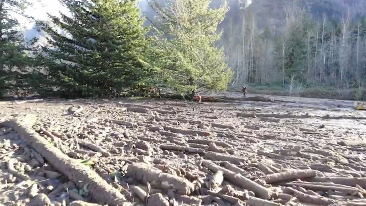 Rescue workers search for missing woman after landslide