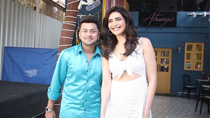 Karishma Tanna visit Awez Darbbar's Atrangz studio for shoot |FilmiBeat