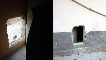 Kumar oynamak için kahvehanenin duvarında delik açmışlar