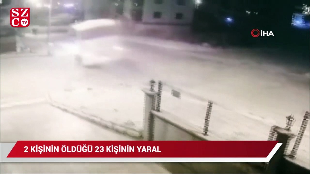 2 kişinin öldüğü, 23 kişinin yaralandığı servis kazası kamerada