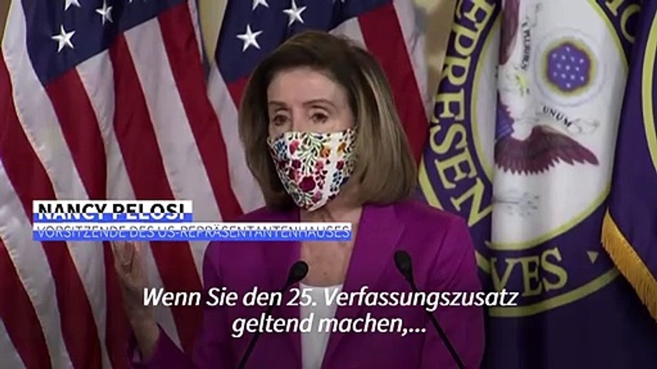 US-Top-Demokratin Pelosi fordert sofortige Absetzung von Trump