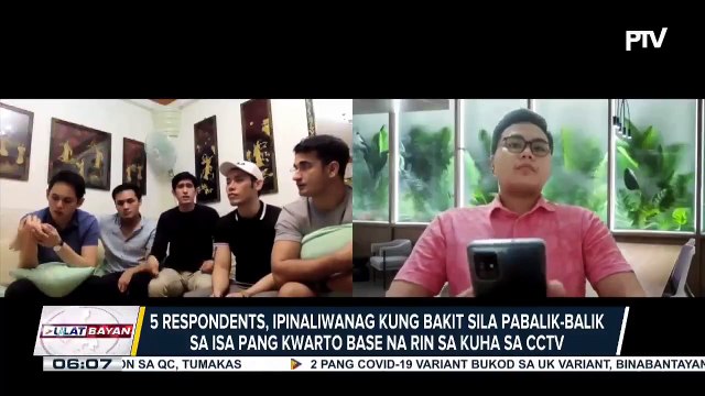 5 respondents sa Dacera case, umapelang tanggalin na ang reward money na ipinataw sa kanila; Mga respondent, ipinaliwanag kung bakit sila pabalik-balik sa isa pang kwarto base na rin sa kuha sa CCTV