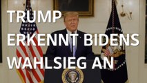 Trump erkennt Bidens Wahlsieg an