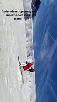 Demdem a publié des vidéos d'elle skiant alors qu'elle était enceinte de 6 mois, sur Instagram le 7 janvier 2021.