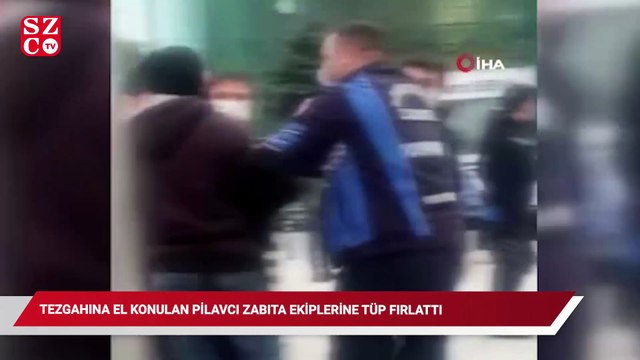 Pilav tezgâhına el konulan seyyar satıcı zabıta ekiplerine tüp fırlattı