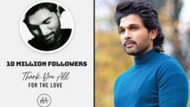 Allu Arjun Crossed 10 Million Followers On Instagram | Oneindia Telugu