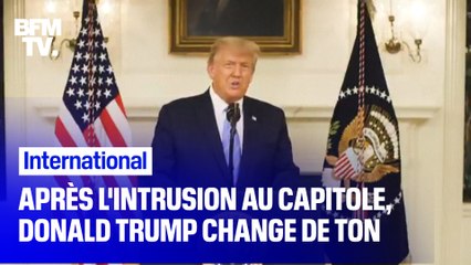 Après l'intrusion au Capitole, Donald Trump change de ton et appelle à une transition de pouvoir "sans accrocs"