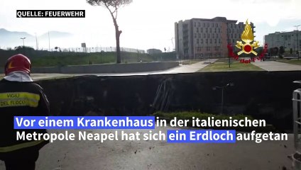 Neapel: Riesiges Erdloch verschlingt Autos