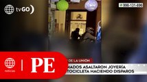 Delincuentes armados asaltaron joyería y huyeron en motocicletas haciendo disparos | Primera Edición