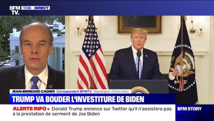 Donald Trump annonce qu'il n'assistera pas à l'investiture de Joe Biden
