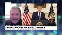 Violences au Capitole : Donald Trump tenu pour responsable par de nombreux élus