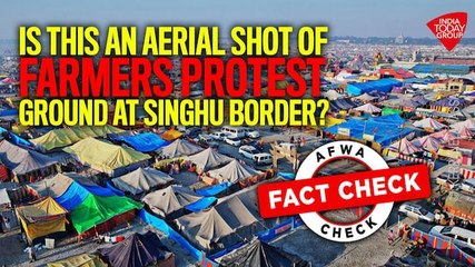 Download Video: Fact Check: Is this an aerial shot of farmers protest ground at Singhu border?