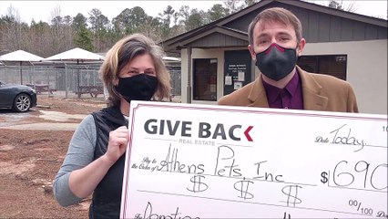 How can I HELP ANIMALS in my area of Athens, Ga? Georgui donating to his clients' chosen charity.