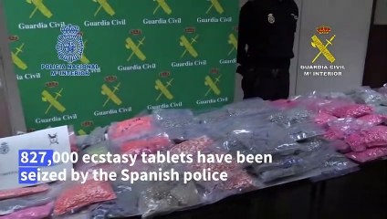Spanish police seizes record 827,000 ecstasy tablets