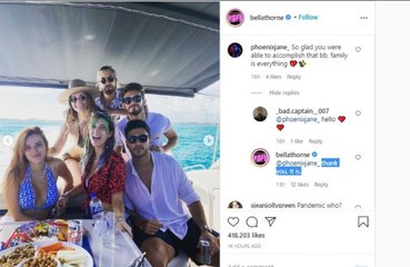 Bella Thorne fulfills vacation dream