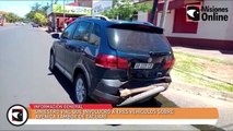 Siniestro vial que involucró a tres vehículos sobre avenida Tambor de Tacuarí