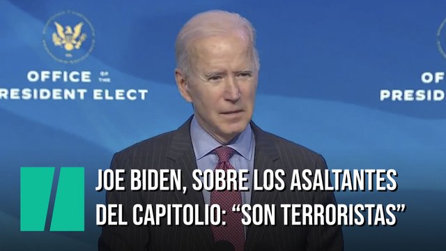 Joe Biden, sobre los asaltantes del Capitolio: Son antisemitas, supremacistas, terroristas