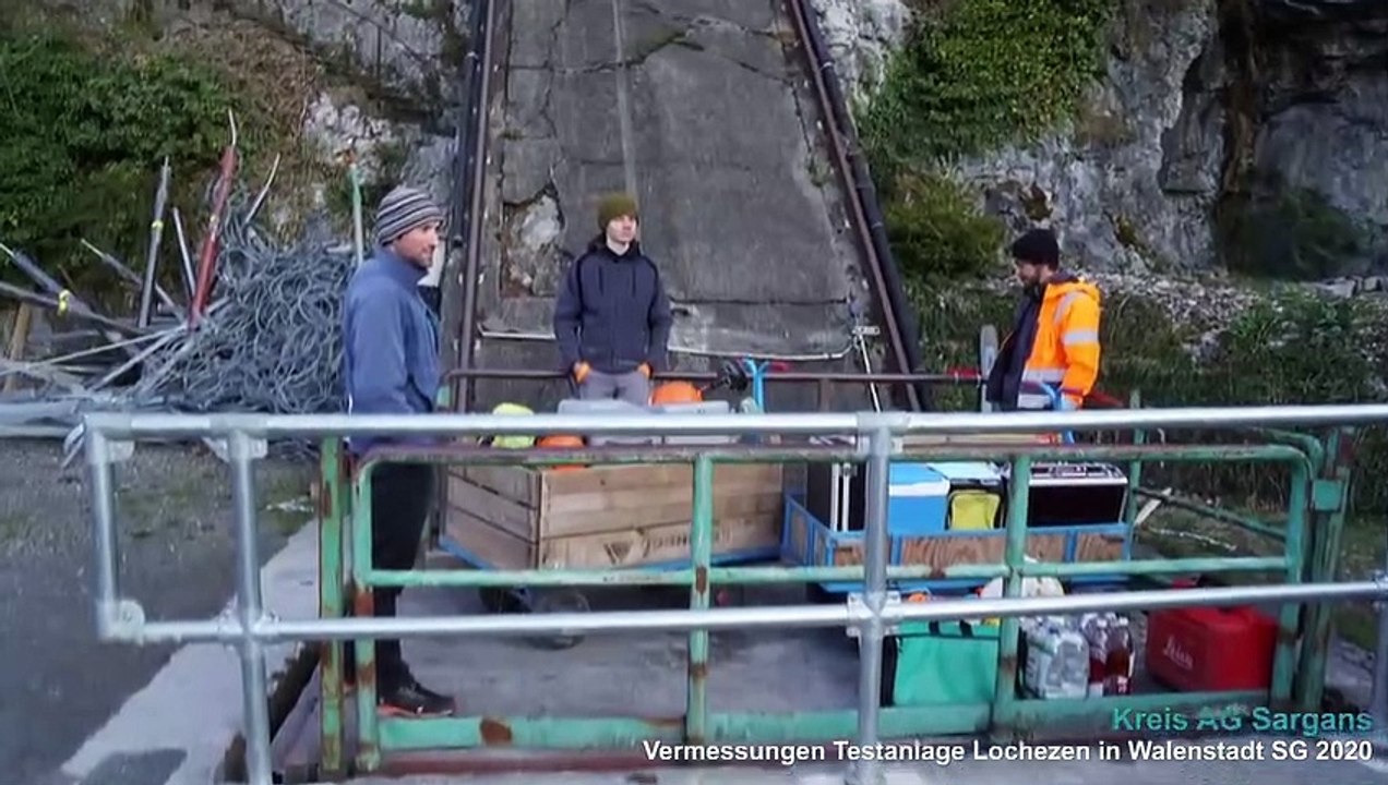 Testanlage Lochezen mit Tachymetrie, 3D-Laserscanning und Drohnen vermessen