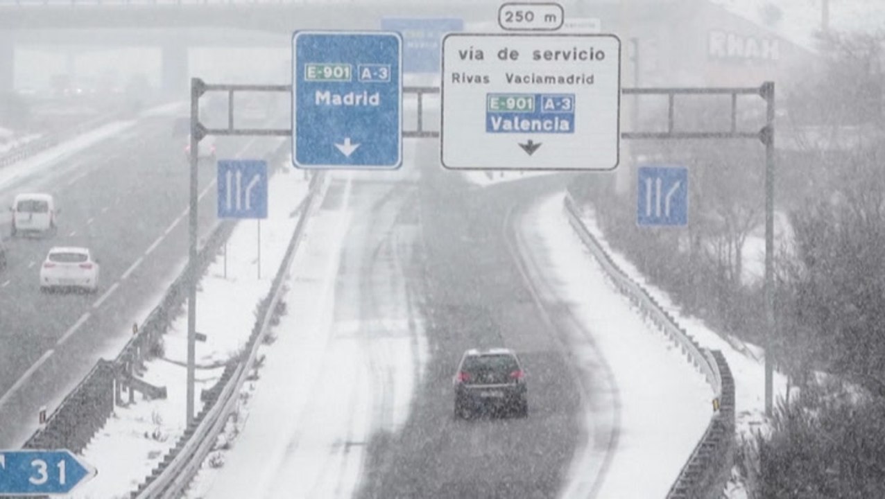 Storm Filomena batters Spain with heavy snow and rain