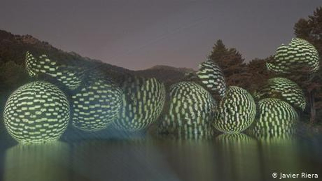 Light art on landscapes
