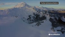 Breathtaking aerial video of Washington’s snowy mountains