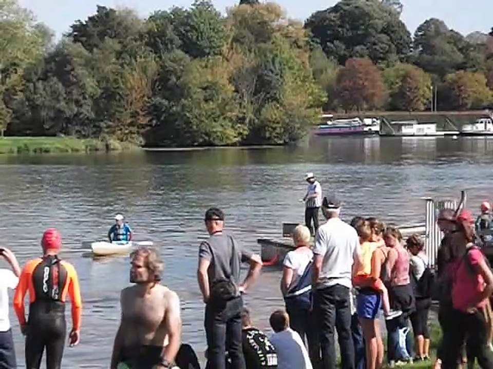 Le départ du Triathlon contre la montre Seurre 2017