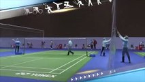 [스포츠영상] 아크릴 판이 설치된 배드민턴 경기장