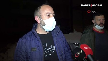 Bursa'da etkili olan lodos iş yeri duvarını yıktı