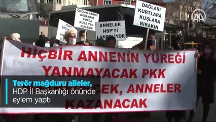 Terör mağduru aileler, HDP İl Başkanlığı önünde eylem yaptı
