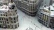 La nevada en la Gran Vía, vista desde una cámara de seguridad del Círculo de Bellas Artes