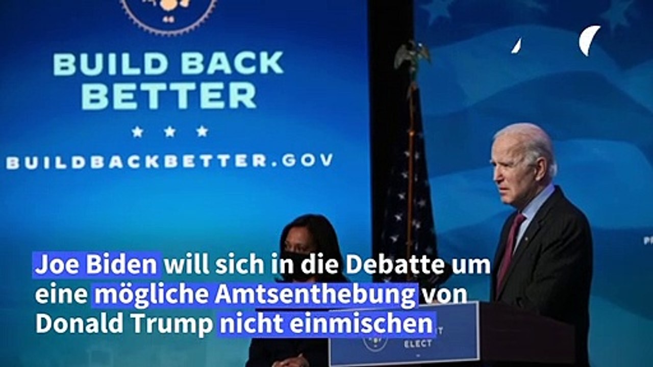 Mögliche Amtsenthebung von Trump: Biden will sich nicht einmischen