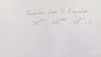 Résolution d'une équation avec exponentielle - Terminale