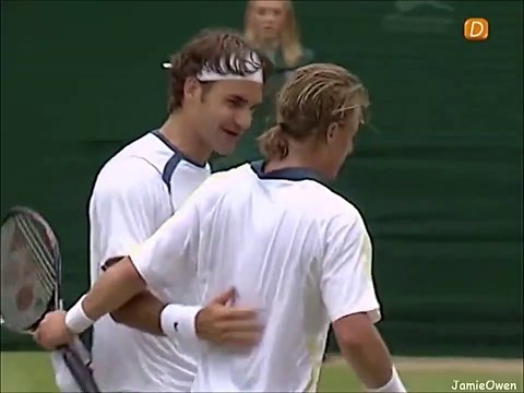Roger Federer vs Lleyton Hewitt 2005 Wimbledon SF Highlights
