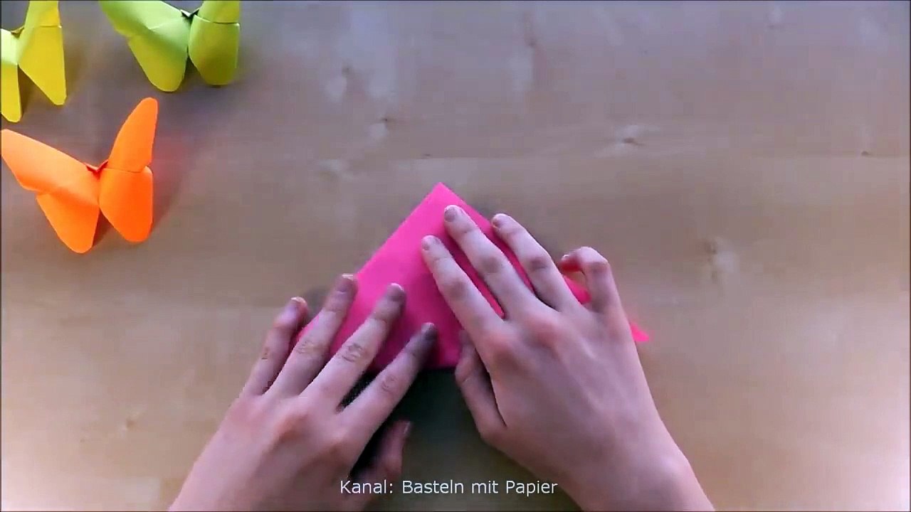 Basteln_ Origami Schmetterling falten mit Papier. Deko selber machen. Geschenke & Wanddeko