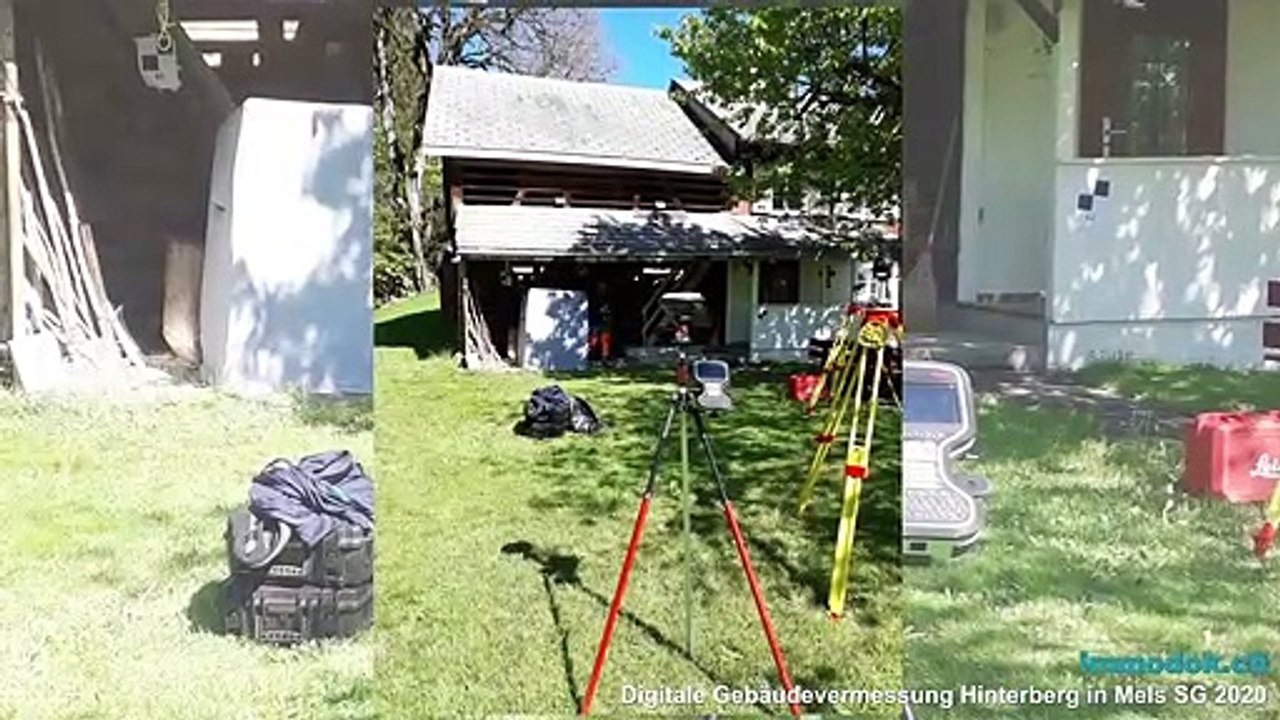 Gebäudevermessung mittels 3D-Laserscanning in Mels SG