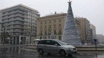 Nieva en Logroño debido al temporal 'Filomena'
