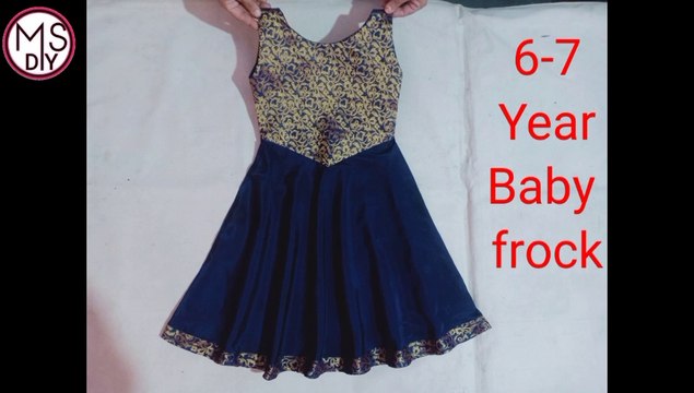 Baby frock cutting and stitching party wear baby frock v shape baby frock | MS DIY