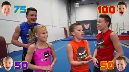 Who is the Best Gymnast Part 2! Sis vs Bros Challenge!