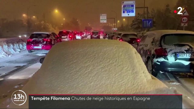 Espagne - Regardez les images de la tempête de neige qui s'est abattue sur le pays et qui a causé la mort d'au moins trois personnes