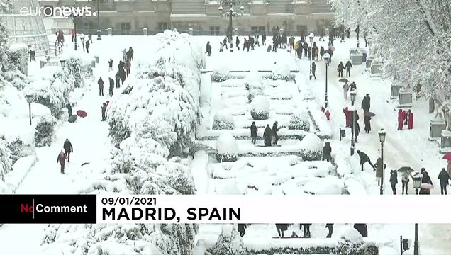 Tempestade de neve parou várias regiões espanholas