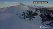 Breathtaking aerial video of Washington’s snowy mountains