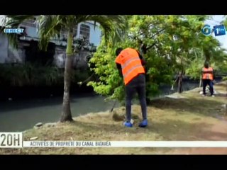 RTG /  Activités de nettoyage du canal de Batayéa par la population